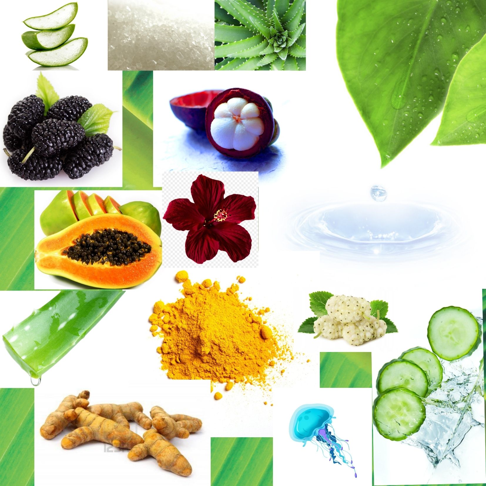 Соки и экстракты растений и фруктов в минеральных дезодорантах