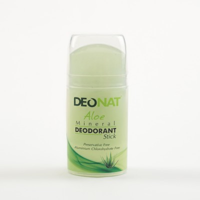 Дезодорант-кристалл «ДеоНат» с натуральным соком алоэ, стик овальный, выдвигающийся (push-up)
