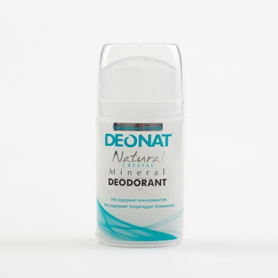 Дезодорант-кристалл «ДеоНат», стик цельный, овальный, узкий, выдвигающийся (push-up)