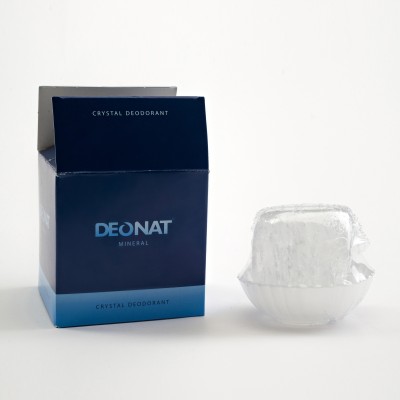 Дезодорант-кристалл «ДеоНат», цельный, округлой формы, на подставке в подарочной коробке