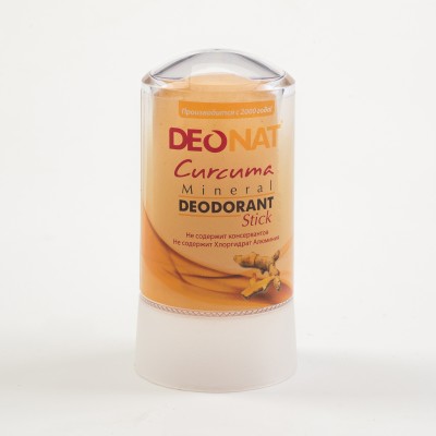 Дезодорант-кристалл «ДеоНат» с куркумой, желтый стик
