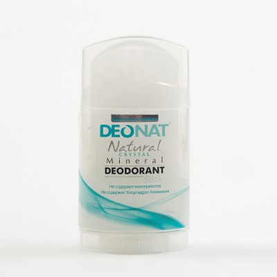 Дезодорант-кристалл «ДеоНат», стик цельный, плоский, вывинчивающийся (twist-up)