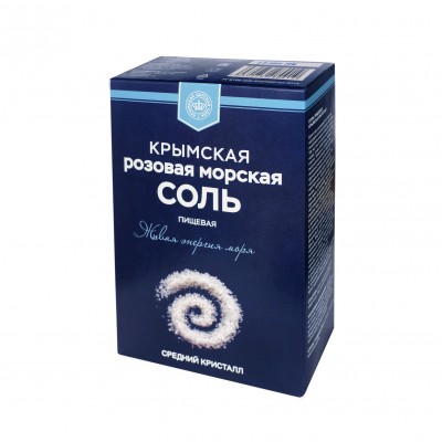 Крымская соль (морская пищевая садочная среднего помола), 0,5 кг